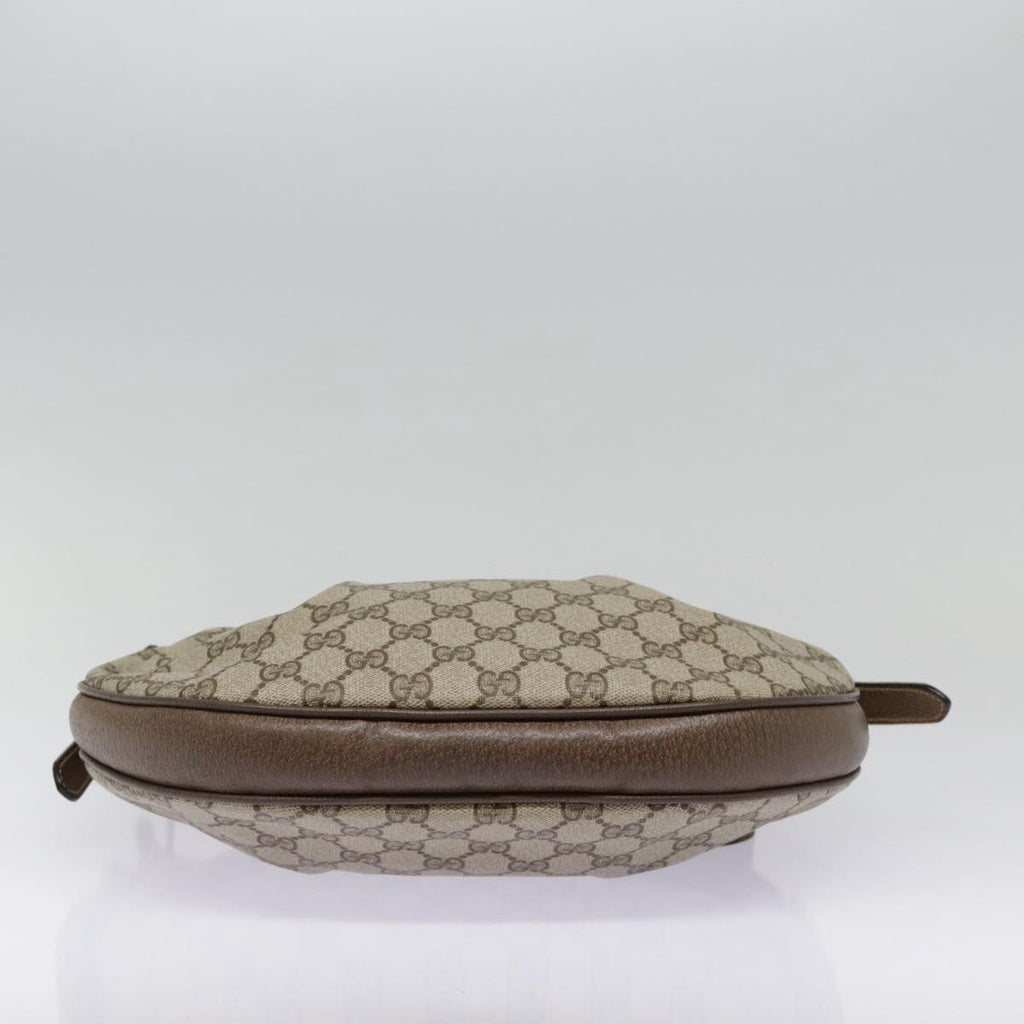 GUCCI GG Supreme PVC Leather Shoulder Bag Beige Brown Gold 41 02 058 89026