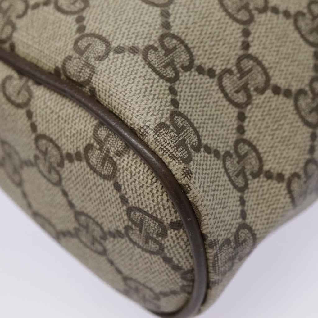 GUCCI GG Supreme Web Sherry Line Clutch Bag PVC Beige Red 89 01 012 89027