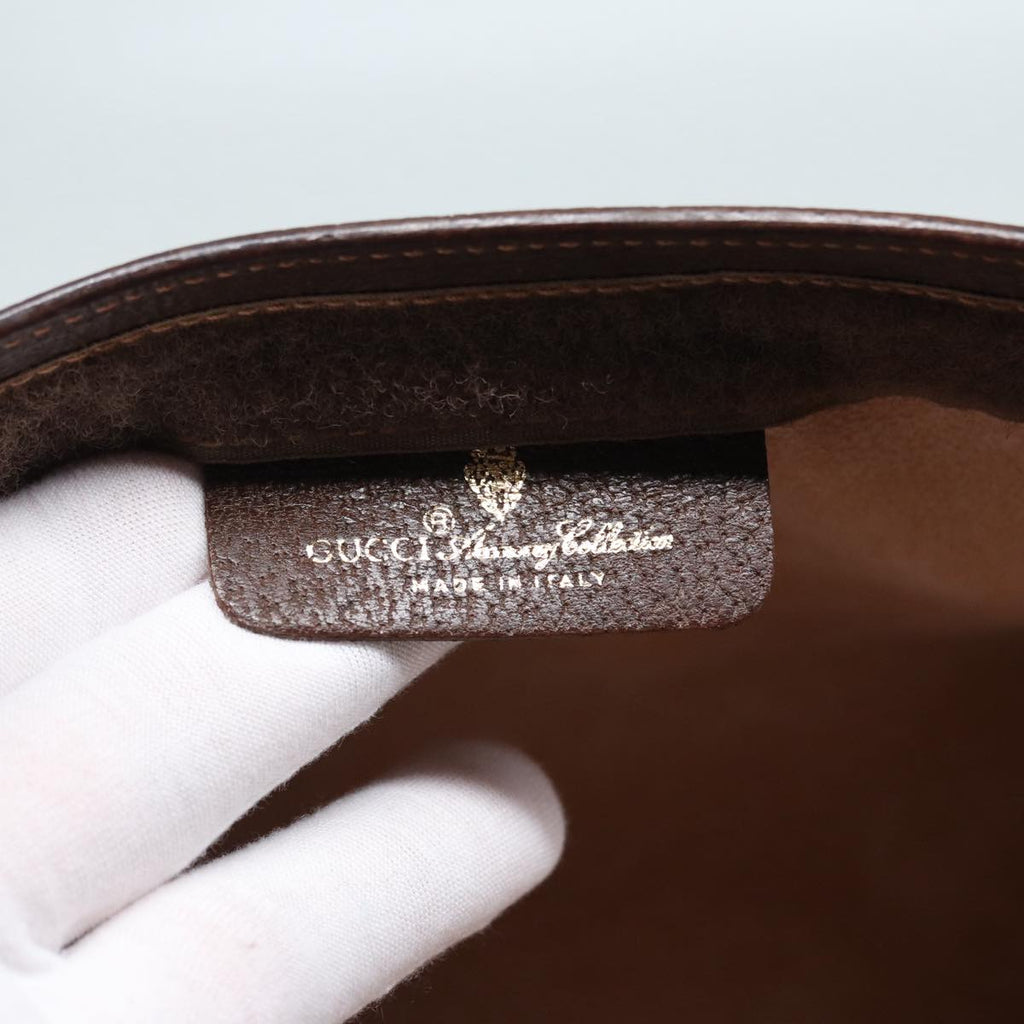 GUCCI GG Supreme Web Sherry Line Clutch Bag PVC Beige Red 156 01 032 89028