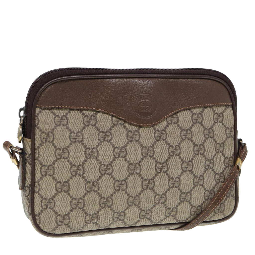 GUCCI GG Supreme Shoulder Bag PVC Leather Beige Gold 007 115 89029