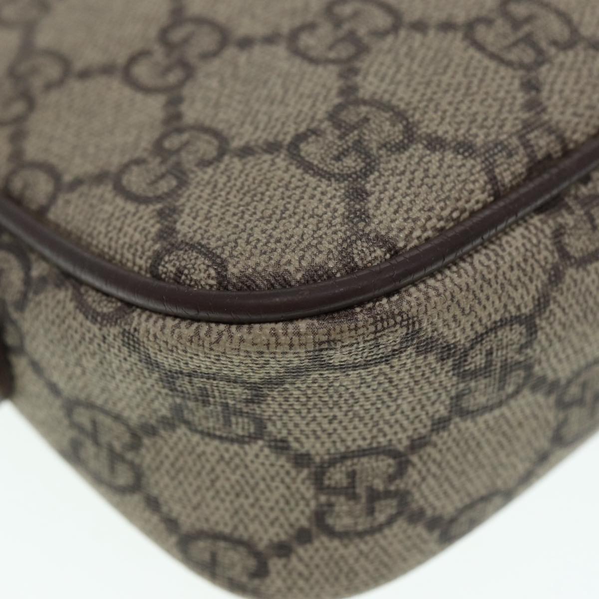 GUCCI GG Supreme Shoulder Bag PVC Leather Beige Gold 007 115 89029
