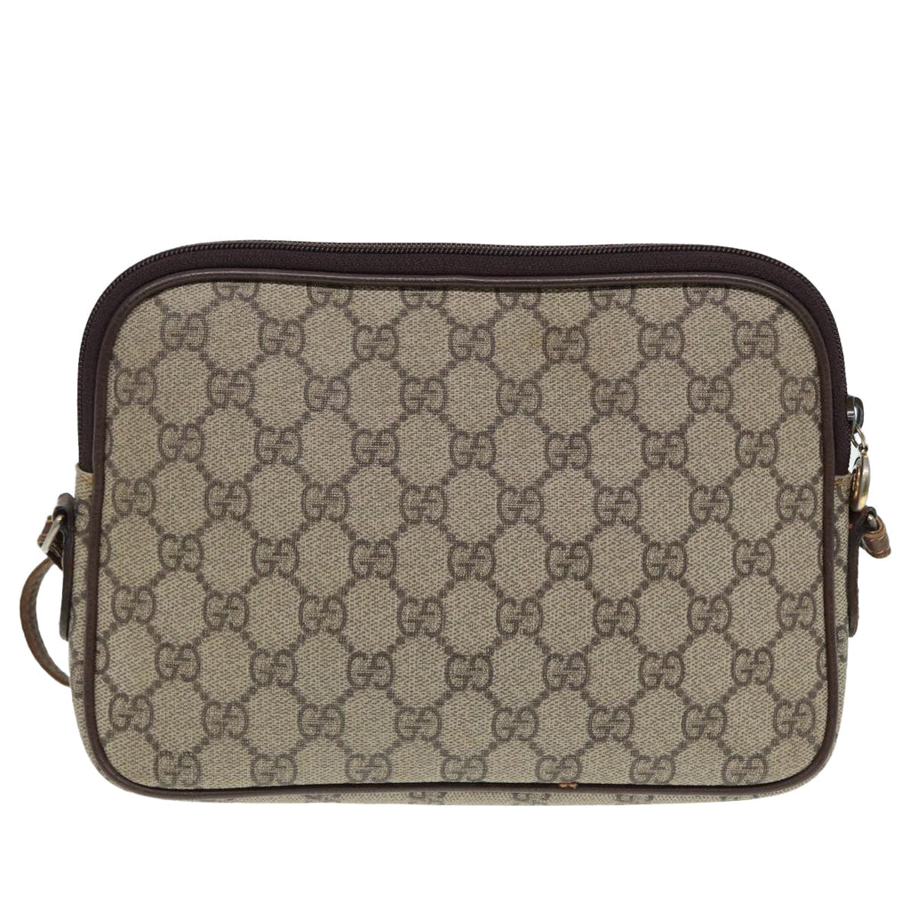GUCCI GG Supreme Shoulder Bag PVC Leather Beige Gold 007 115 89029