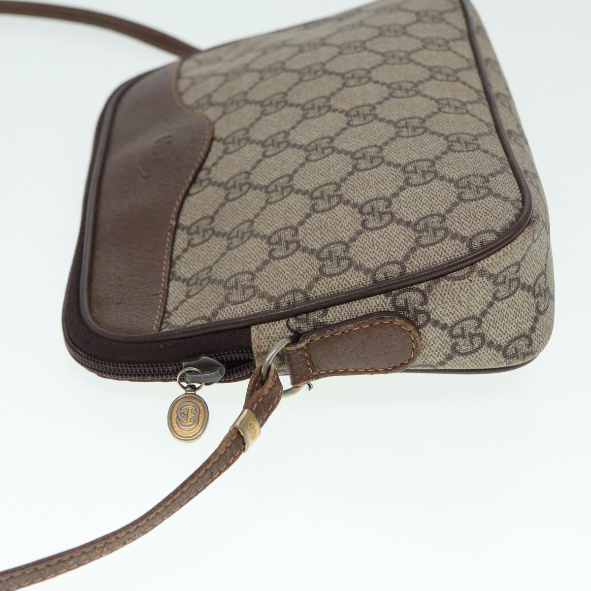GUCCI GG Supreme Shoulder Bag PVC Leather Beige Gold 007 115 89029