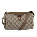 GUCCI GG Supreme Web Sherry Line Shoulder Bag PVC Beige 89 02 032 89030