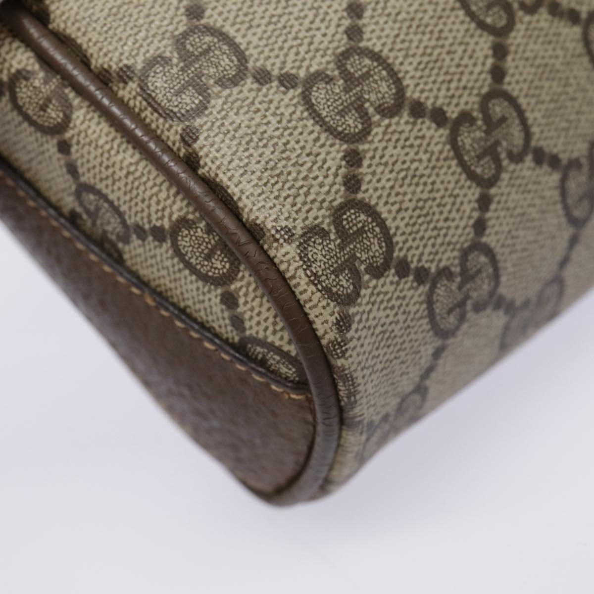 GUCCI GG Supreme Web Sherry Line Shoulder Bag PVC Beige 89 02 032 89030