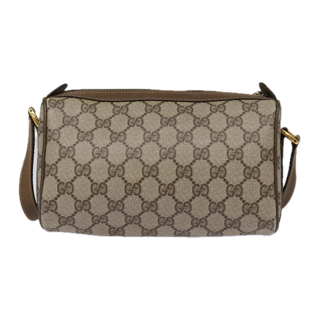 GUCCI GG Supreme Web Sherry Line Shoulder Bag PVC Beige 89 02 032 89030