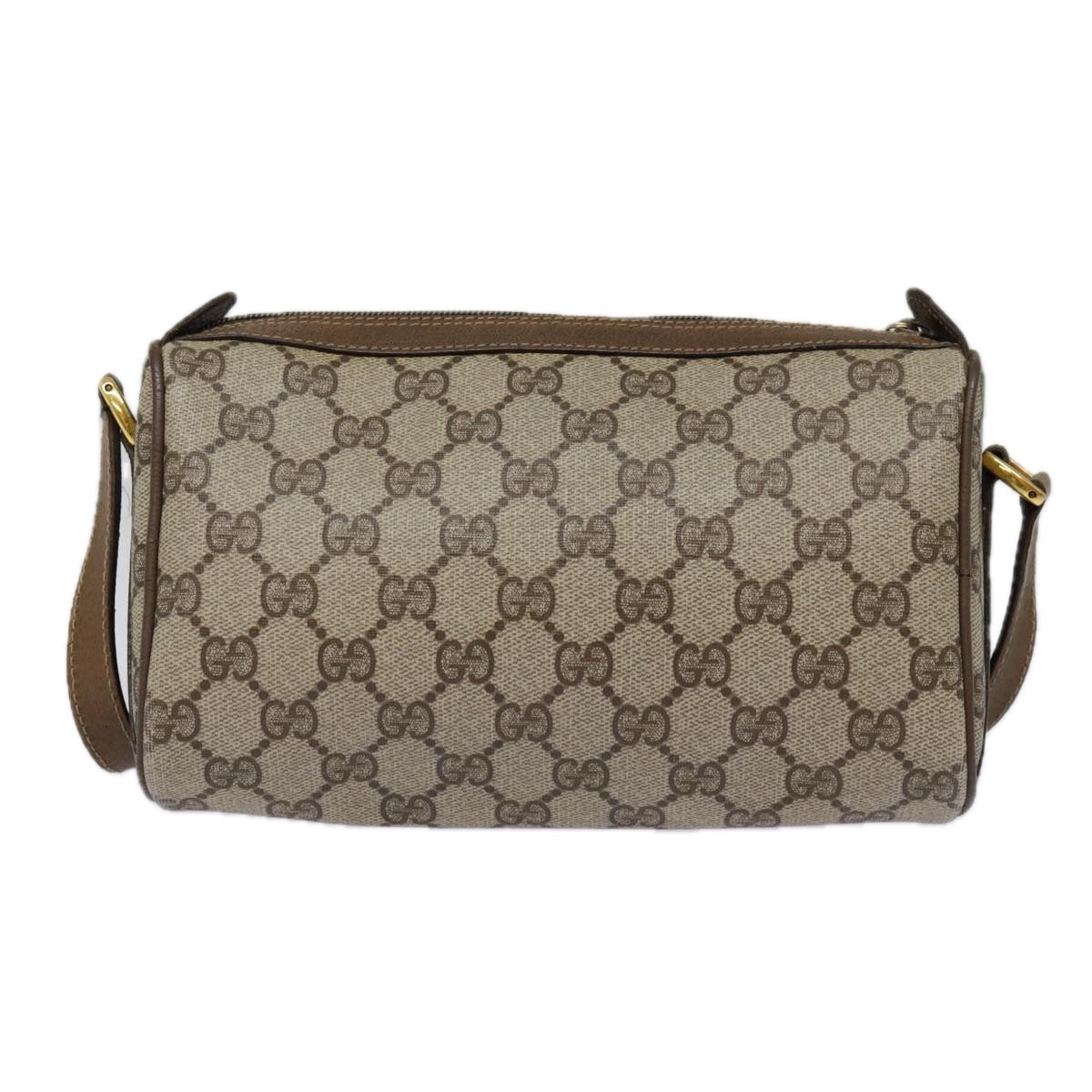 GUCCI GG Supreme Web Sherry Line Shoulder Bag PVC Beige 89 02 032 89030