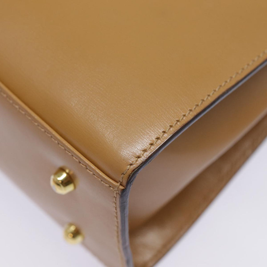 GUCCI Hand Bag Leather 2way Brown Gold 000 110 0211 89031