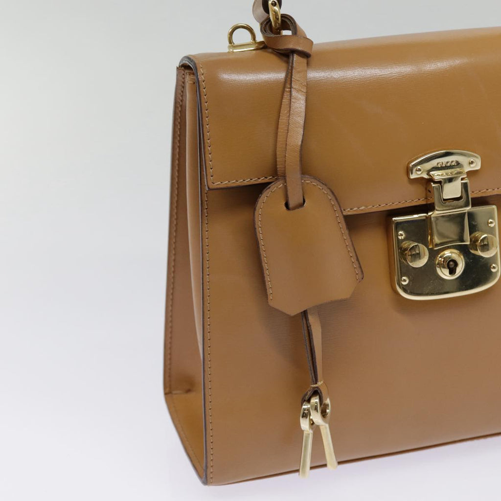 GUCCI Hand Bag Leather 2way Brown Gold 000 110 0211 89031