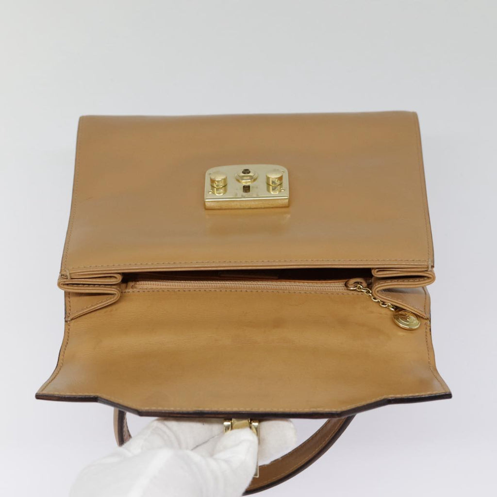 GUCCI Hand Bag Leather 2way Brown Gold 000 110 0211 89031