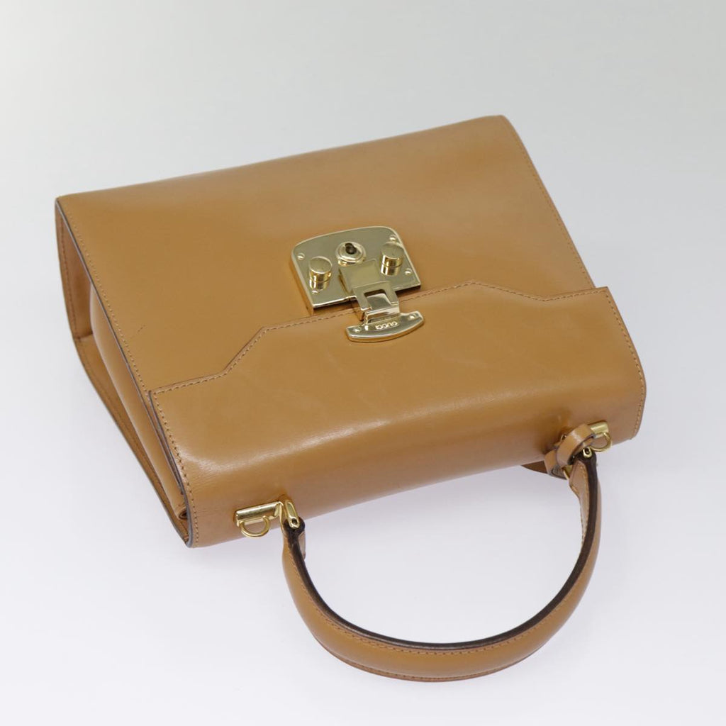 GUCCI Hand Bag Leather 2way Brown Gold 000 110 0211 89031