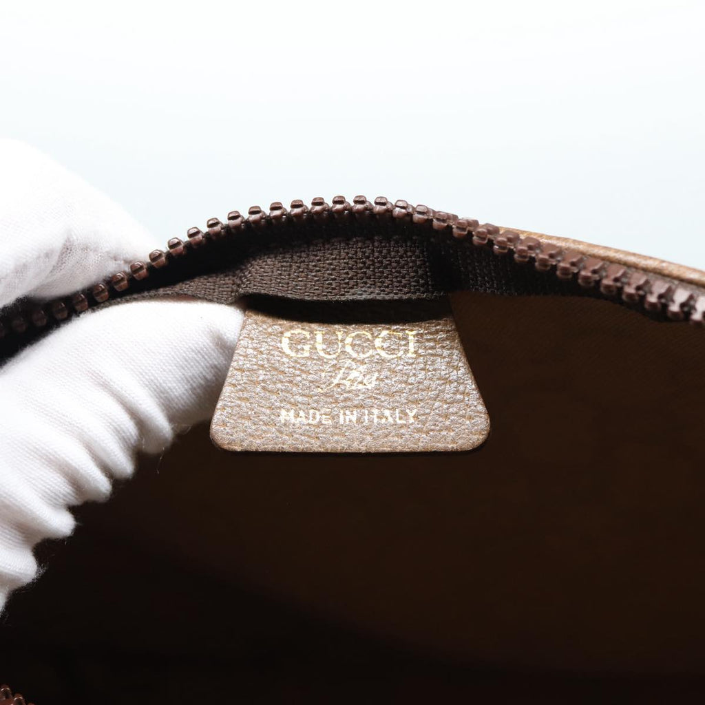 GUCCI GG Plus Supreme Clutch Bag PVC Beige 89034