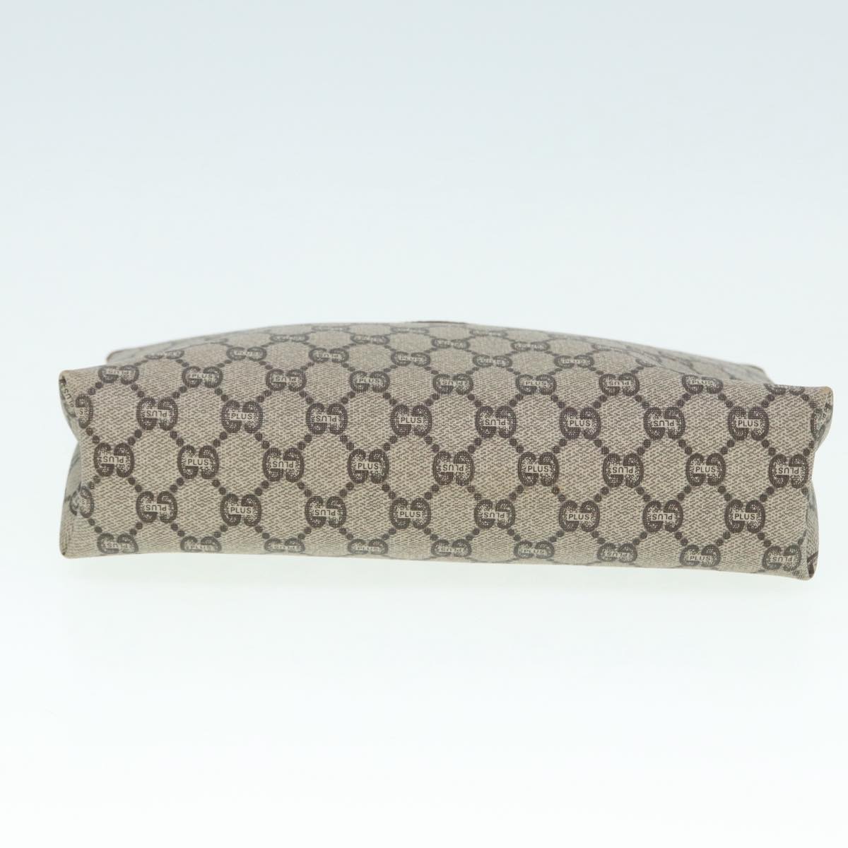 GUCCI GG Plus Supreme Clutch Bag PVC Beige 89034