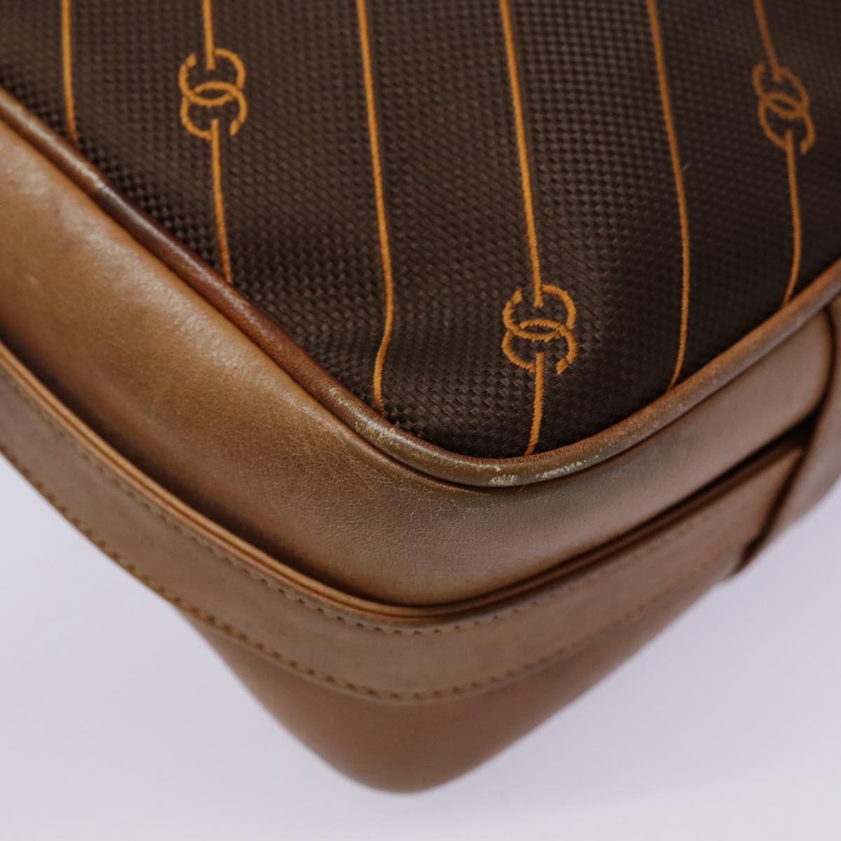 GUCCI Shoulder Bag Leather Brown Gold 89053