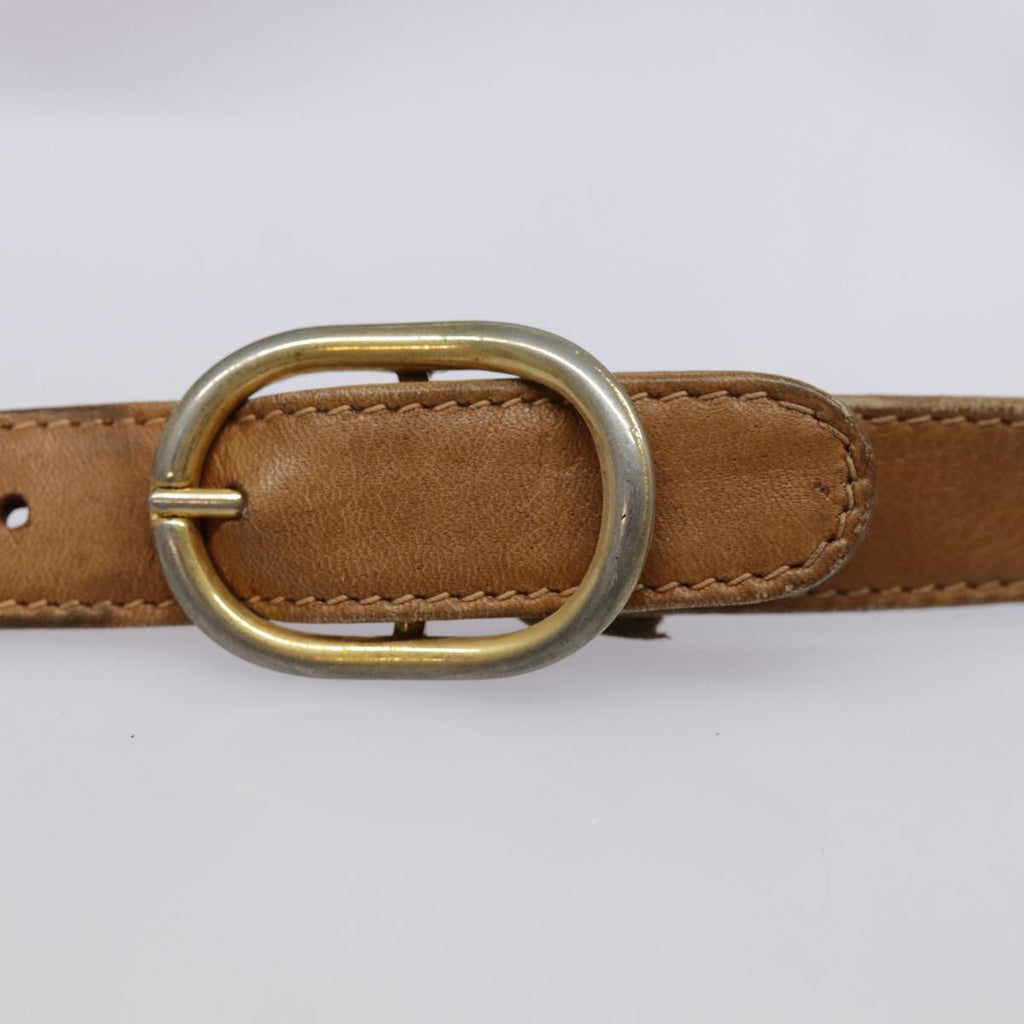 GUCCI Shoulder Bag Leather Brown Gold 89053