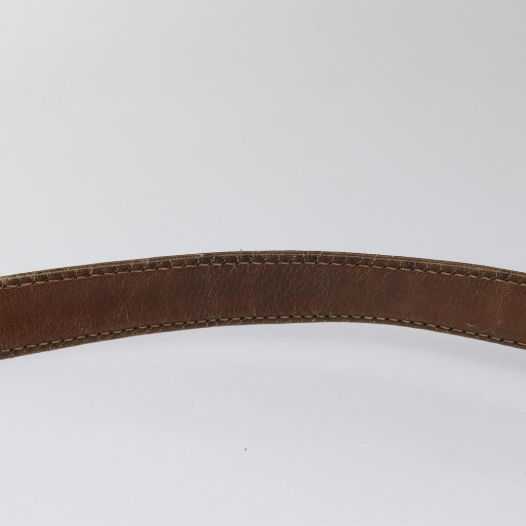 GUCCI Shoulder Bag Leather Brown Gold 89053