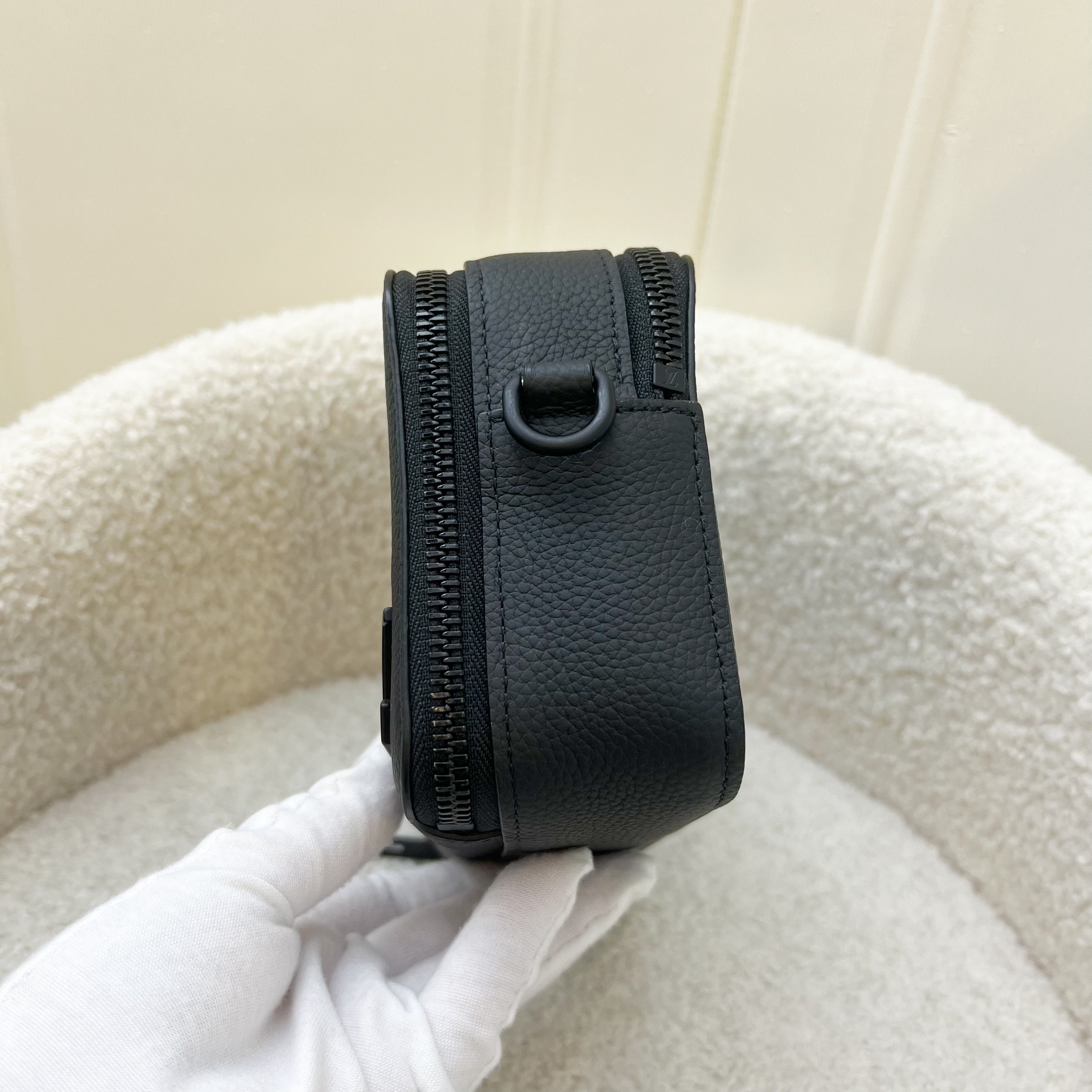 LV Alpha Wearable Wallet in Black Calf Leather and BHW
