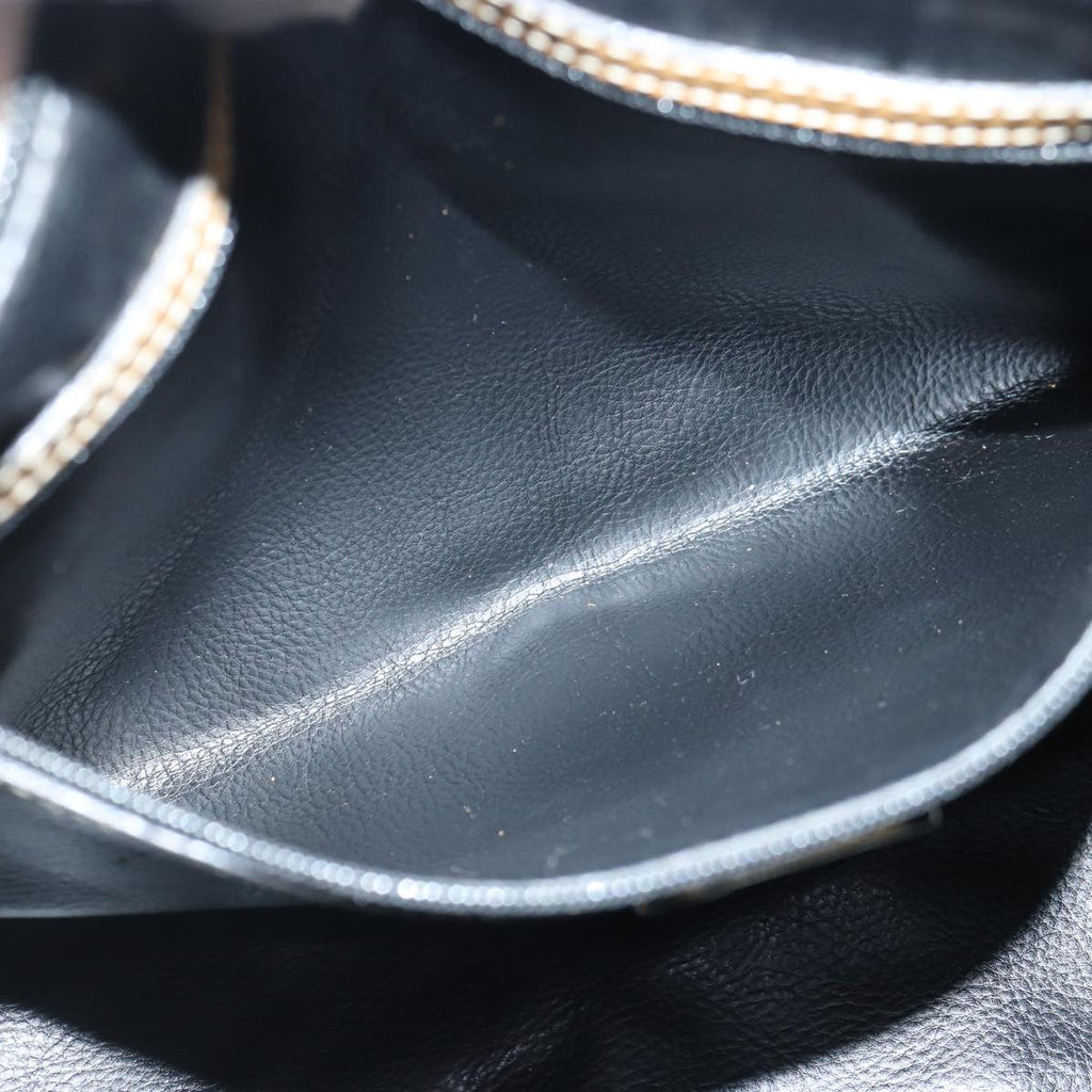 FENDI Pecan Canvas Boston Bag Brown Black gold 89110