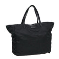 GUCCI GG Canvas Tote Bag Nylon Black Gold 282439 89135