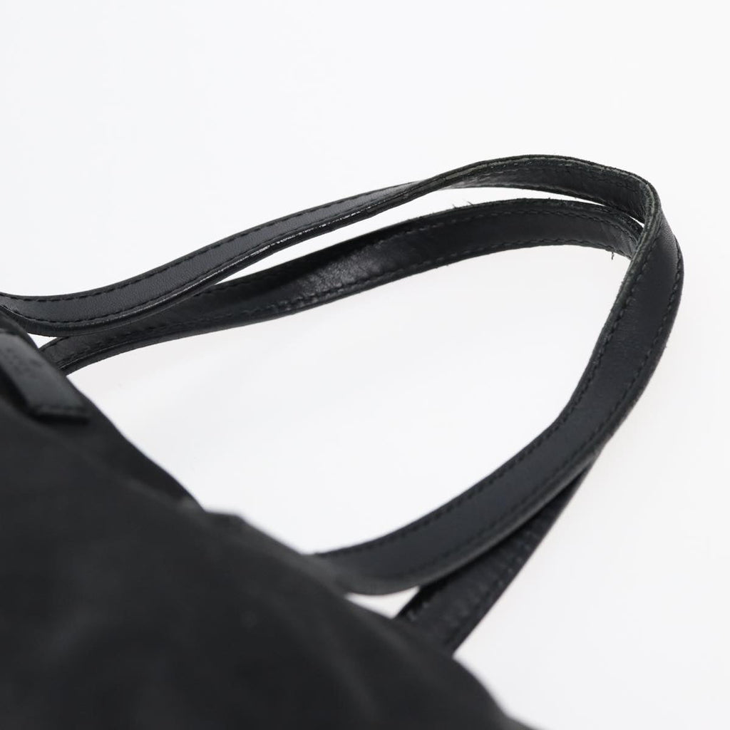 GUCCI GG Canvas Tote Bag Nylon Black Gold 282439 89135