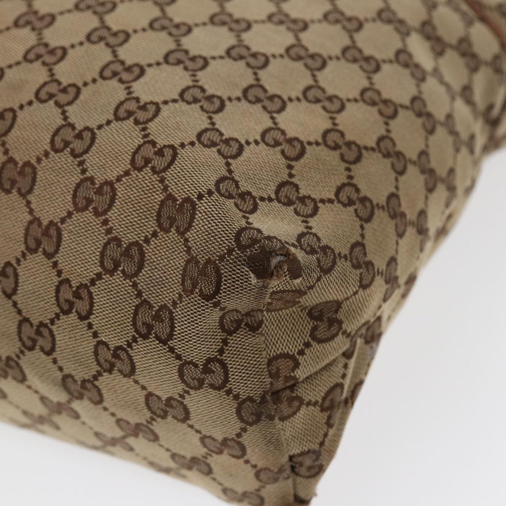 GUCCI GG Canvas Web Sherry Line Shoulder Bag Beige Silver Red 189751 89136