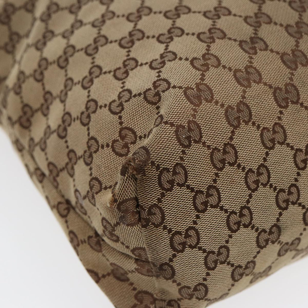 GUCCI GG Canvas Web Sherry Line Shoulder Bag Beige Silver Red 189751 89136