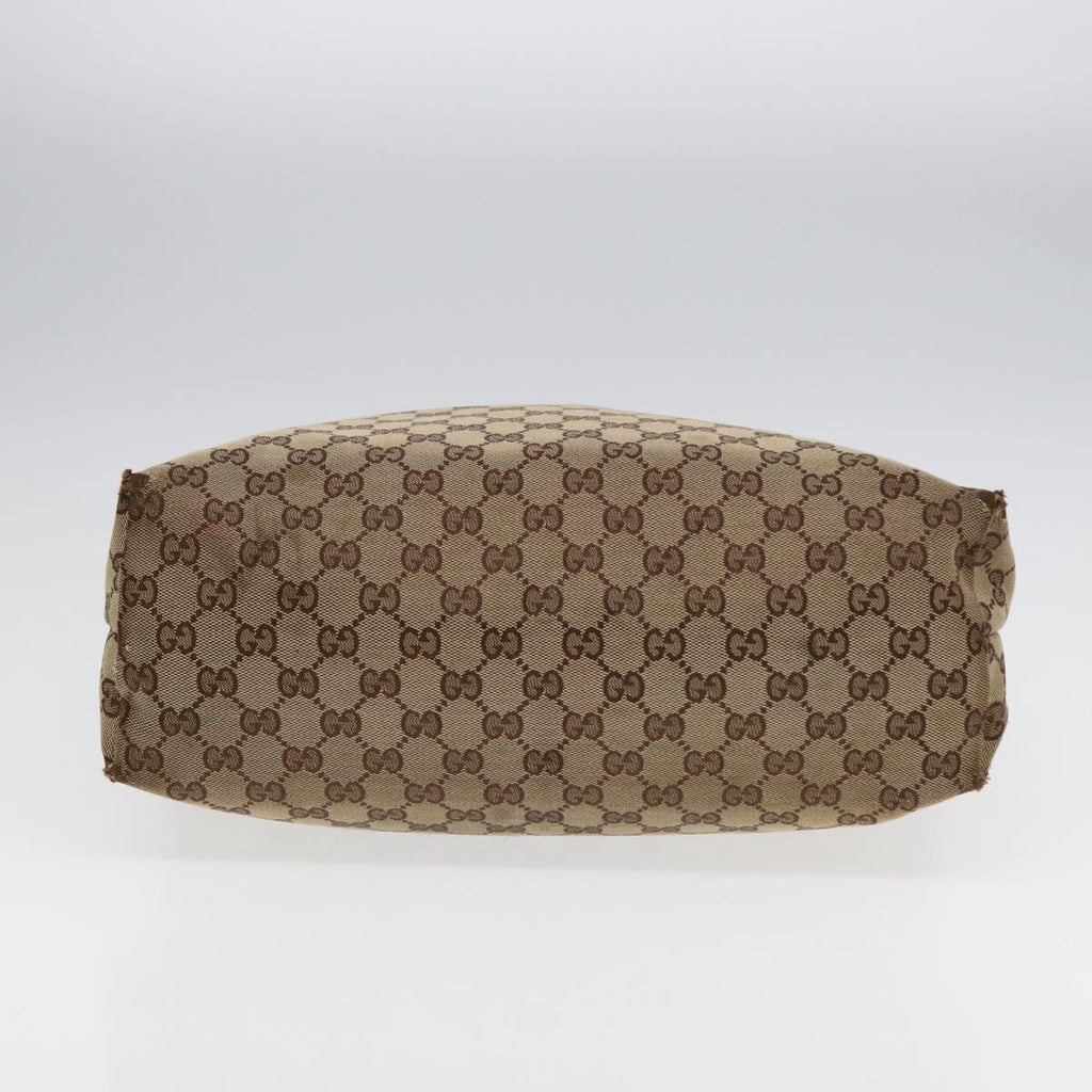 GUCCI GG Canvas Web Sherry Line Shoulder Bag Beige Silver Red 189751 89136