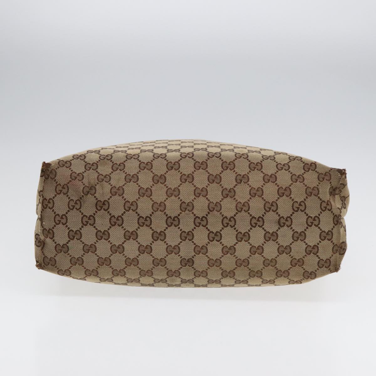 GUCCI GG Canvas Web Sherry Line Shoulder Bag Beige Silver Red 189751 89136