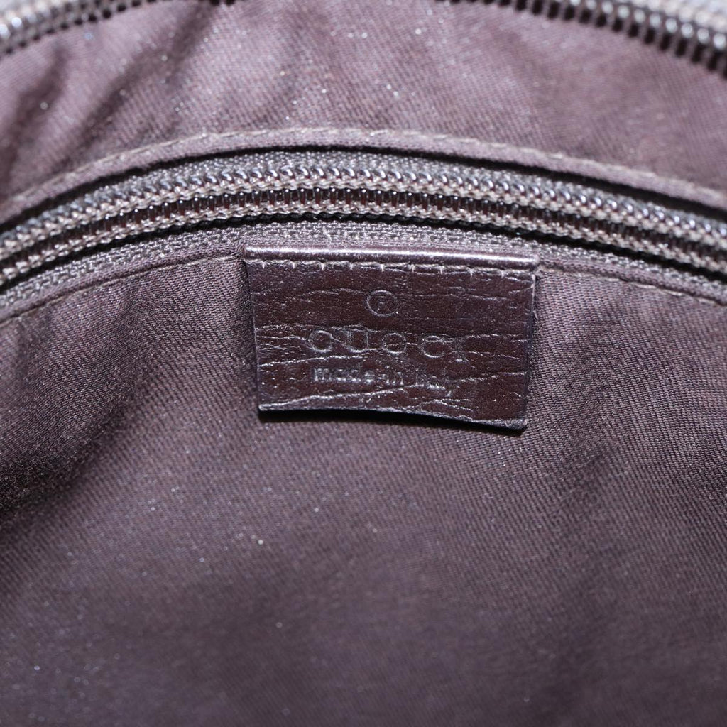 GUCCI GG Supreme Shoulder Bag PVC Leather Beige Silver 141626 89139