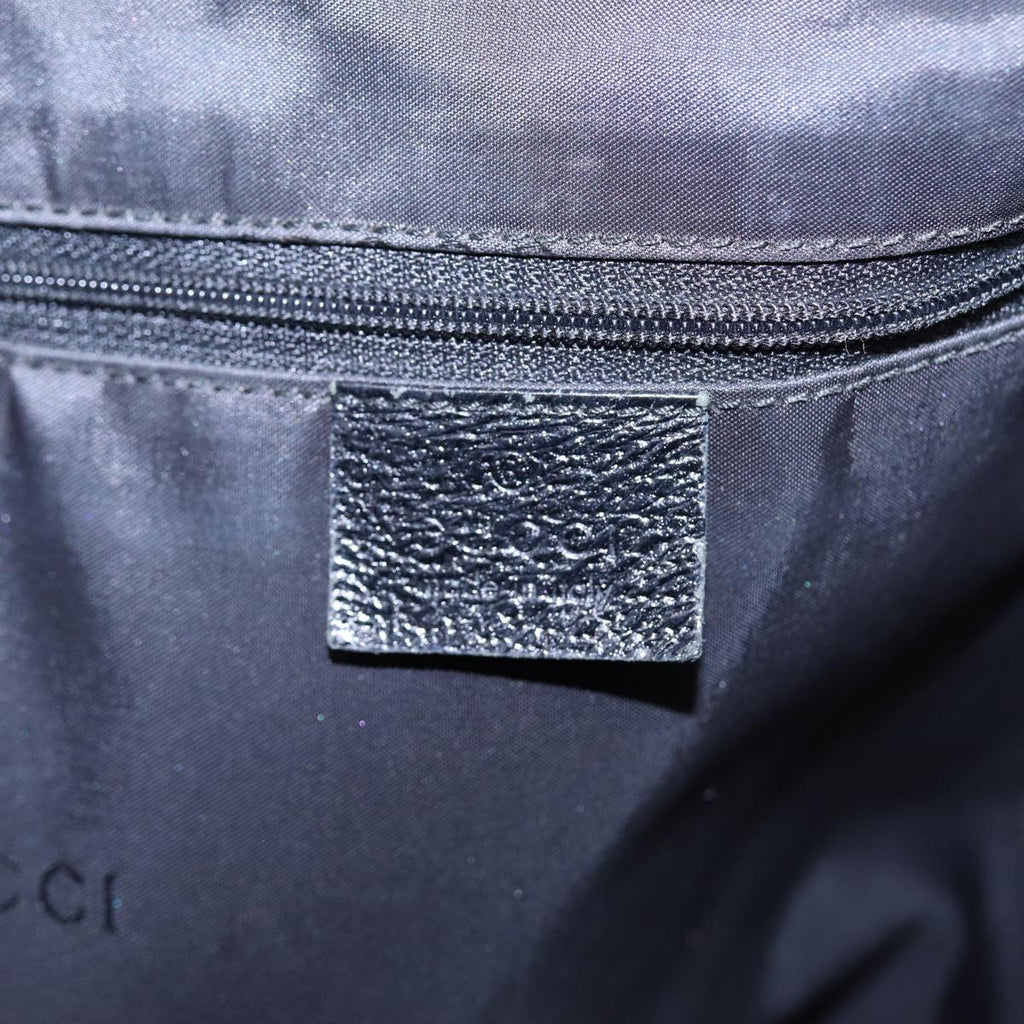 GUCCI Jackie Shoulder Bag Nylon Black Silver 001 3355 89141