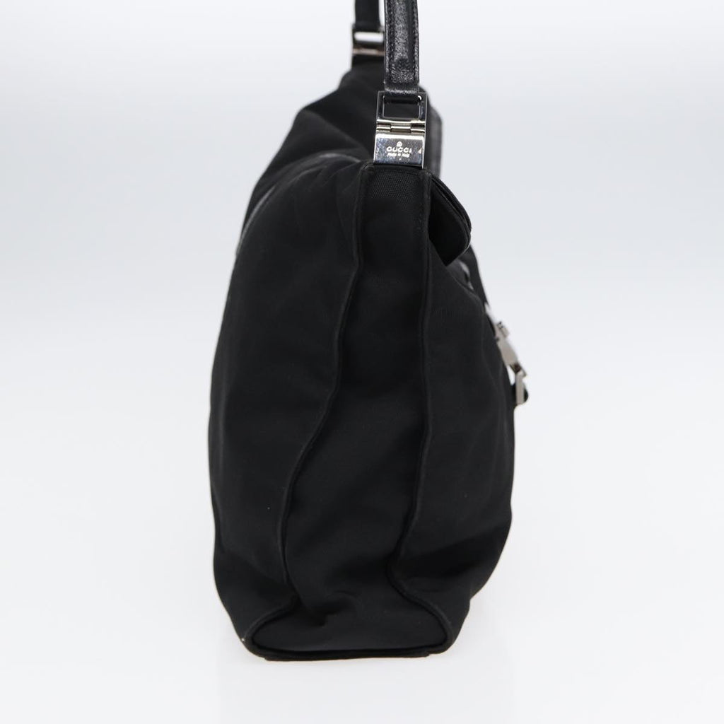 GUCCI Jackie Shoulder Bag Nylon Black Silver 001 3355 89141