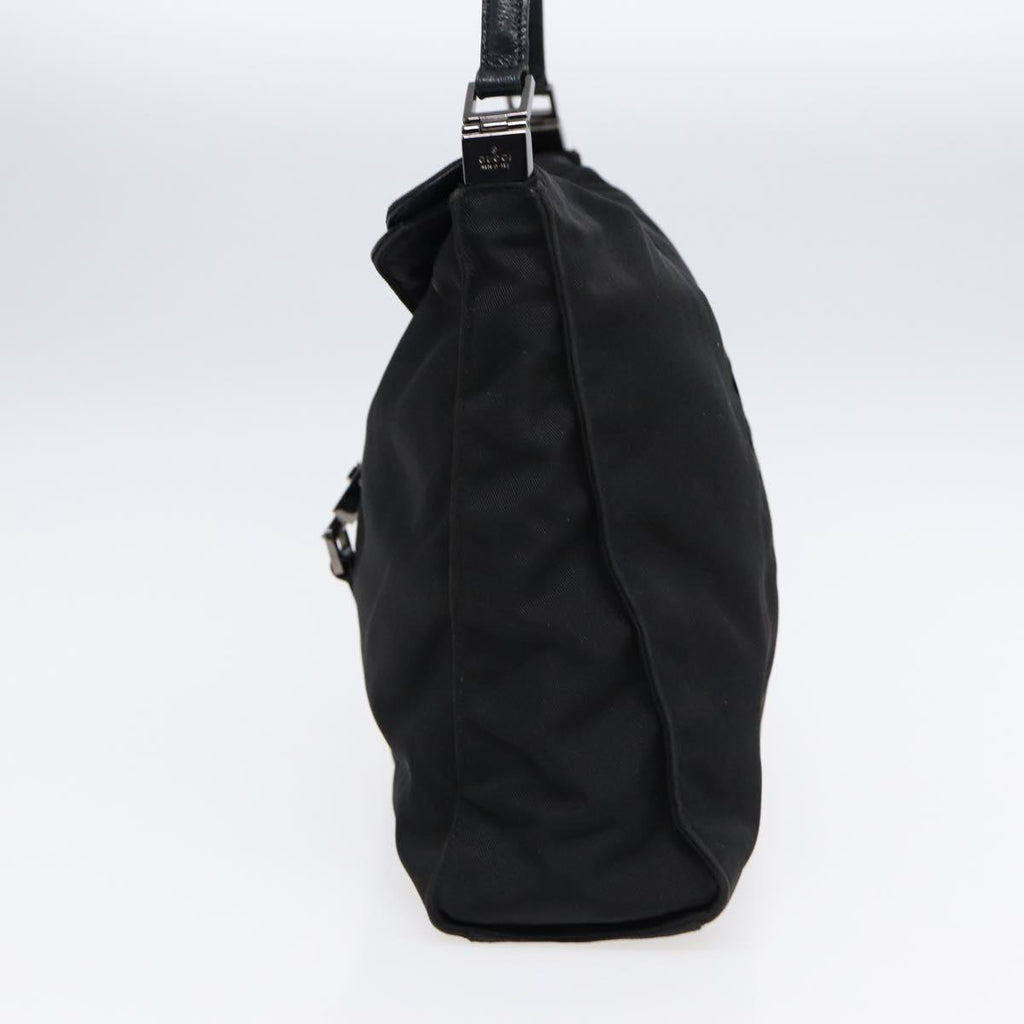 GUCCI Jackie Shoulder Bag Nylon Black Silver 001 3355 89141