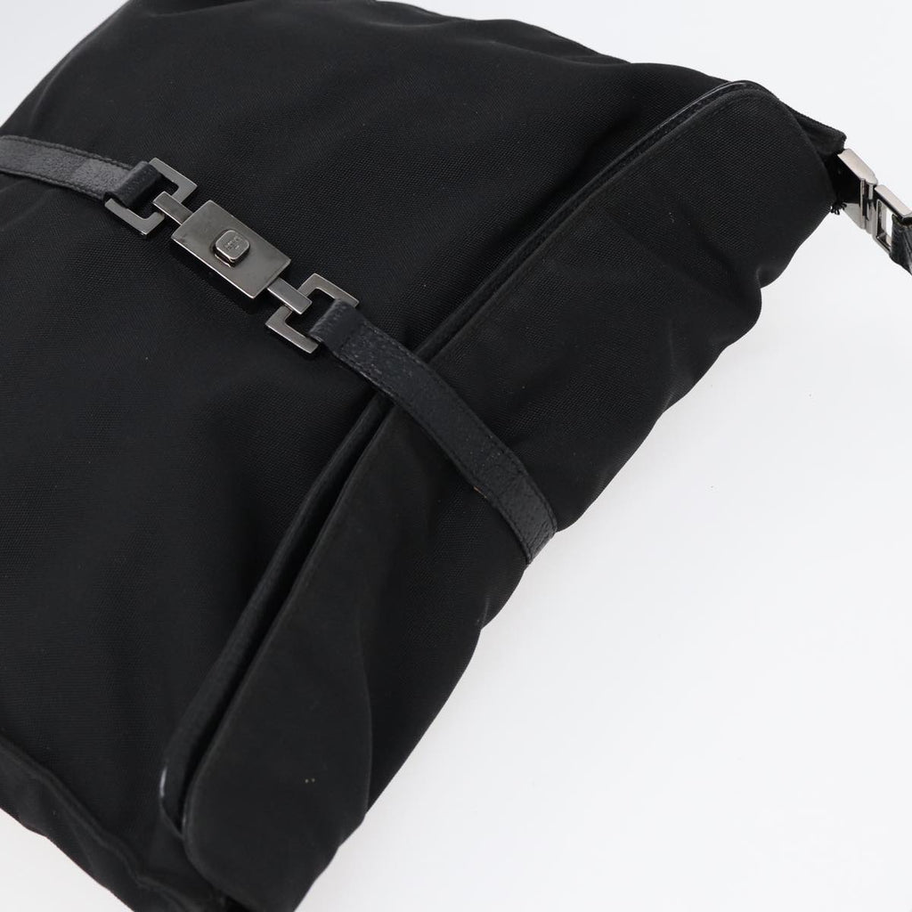 GUCCI Jackie Shoulder Bag Nylon Black Silver 001 3355 89141