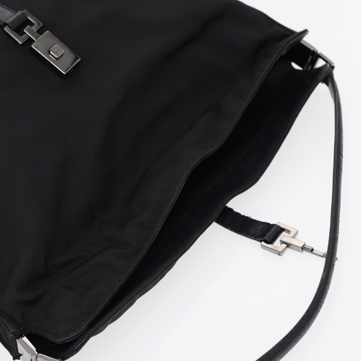 GUCCI Jackie Shoulder Bag Nylon Black Silver 001 3355 89141