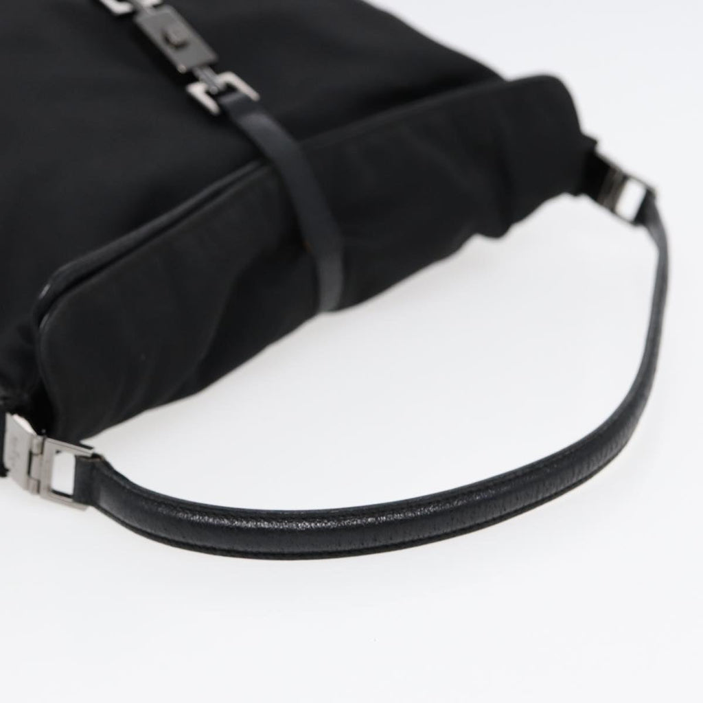 GUCCI Jackie Shoulder Bag Nylon Black Silver 001 3355 89141