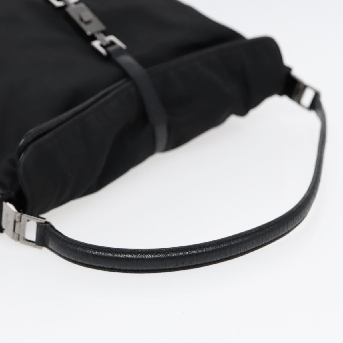 GUCCI Jackie Shoulder Bag Nylon Black Silver 001 3355 89141