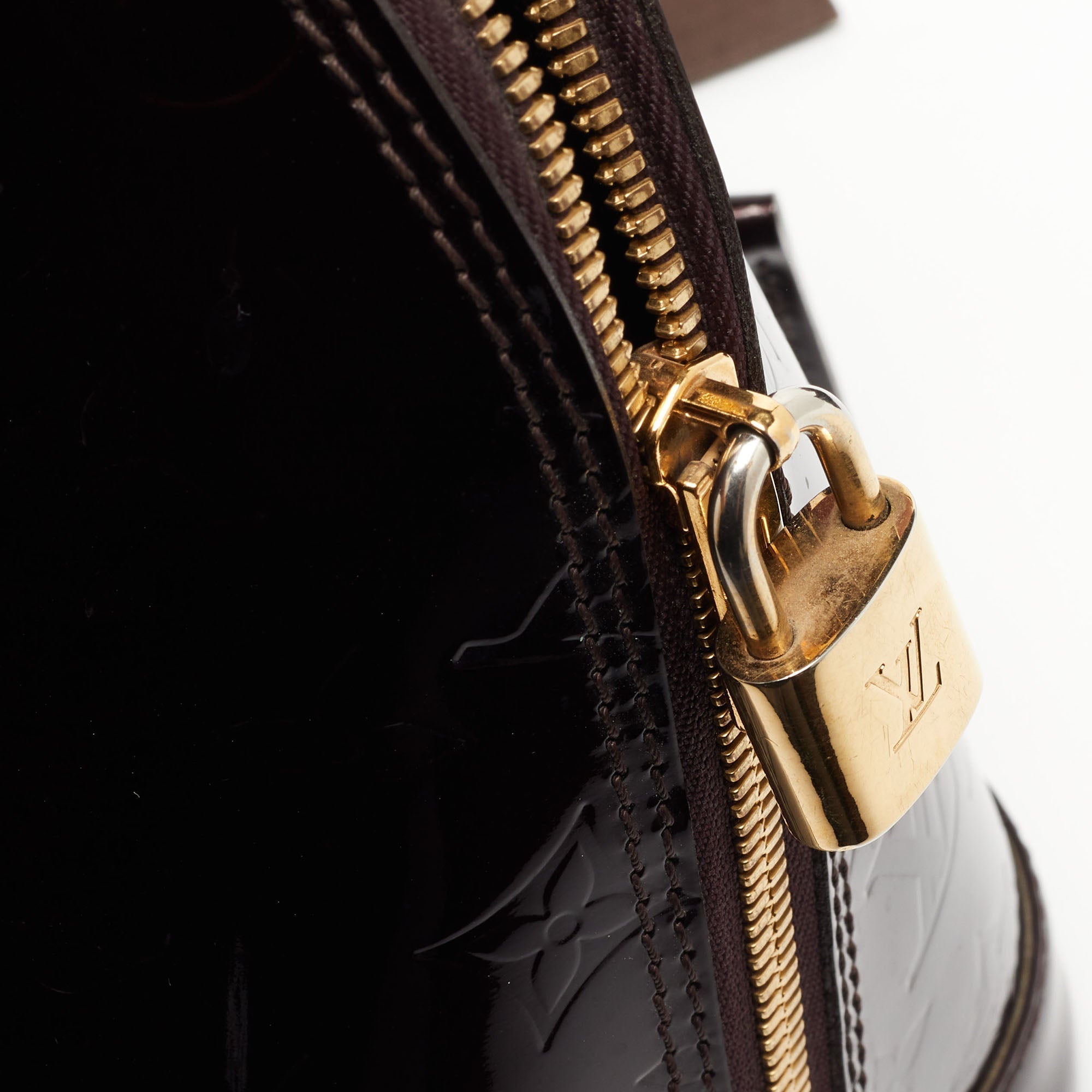 Louis Vuitton Amarante Monogram Vernis  Alma Pm Bag