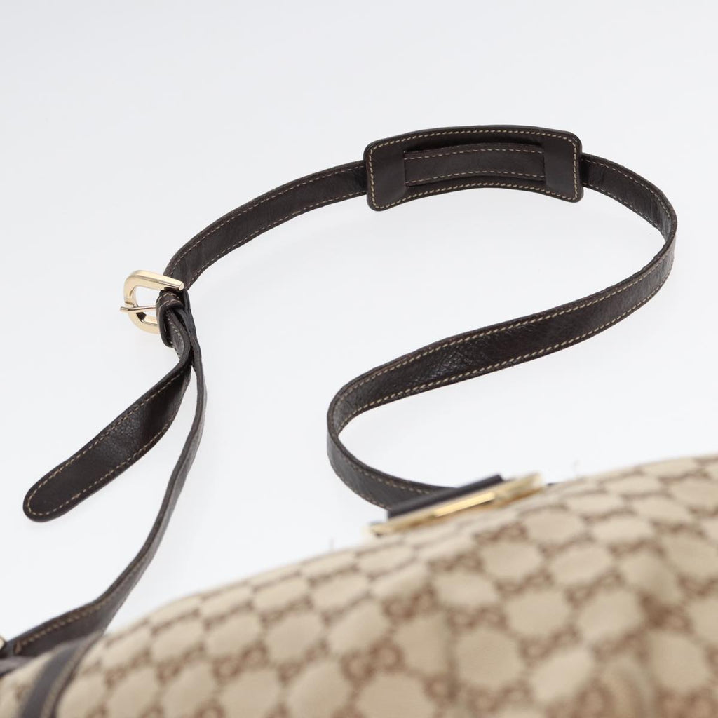 GUCCI GG Canvas Abbey Shoulder Bag Brown Gold 204940 89241