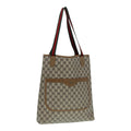GUCCI GG Supreme Web Sherry Line Tote Bag PVC Beige Red 53 02 2140 89244