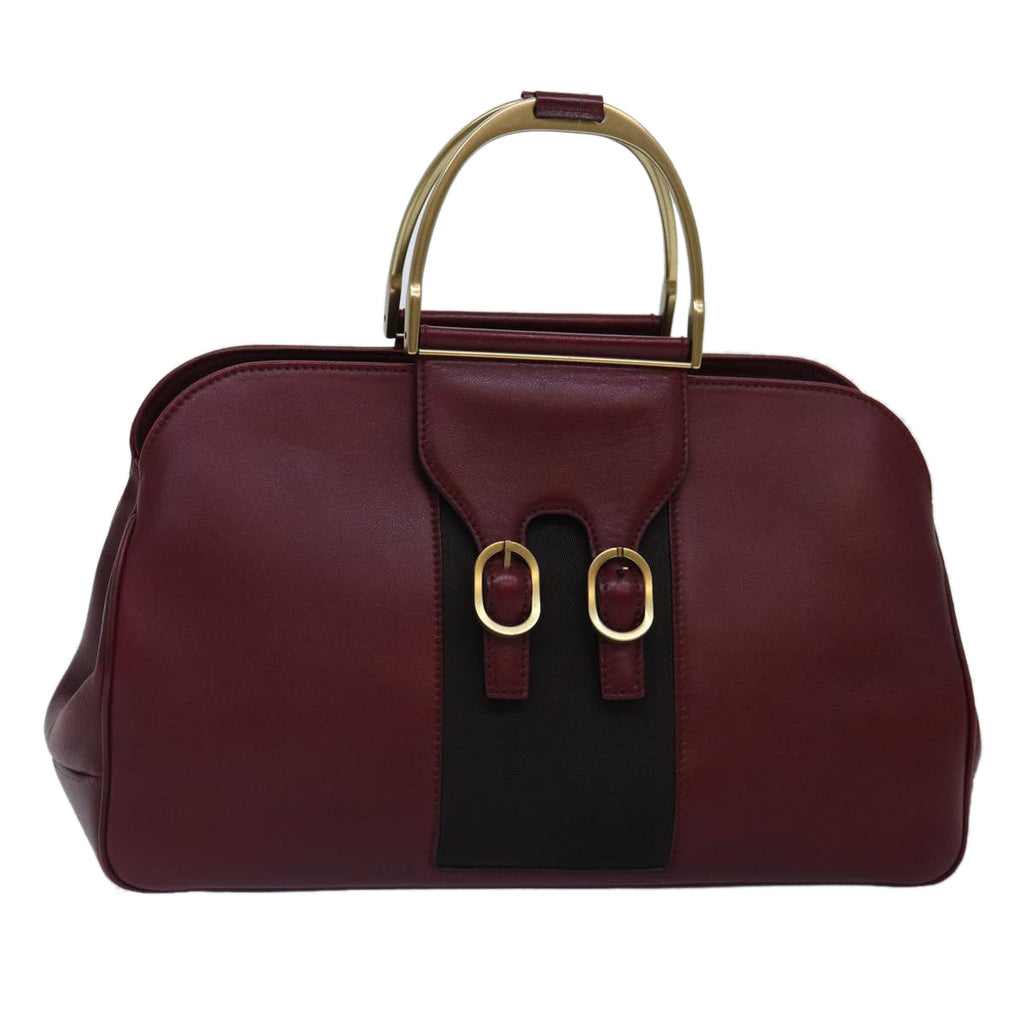 GUCCI Hand Bag Leather Limited To 300 Pieces Red Black gold 02684 89249A