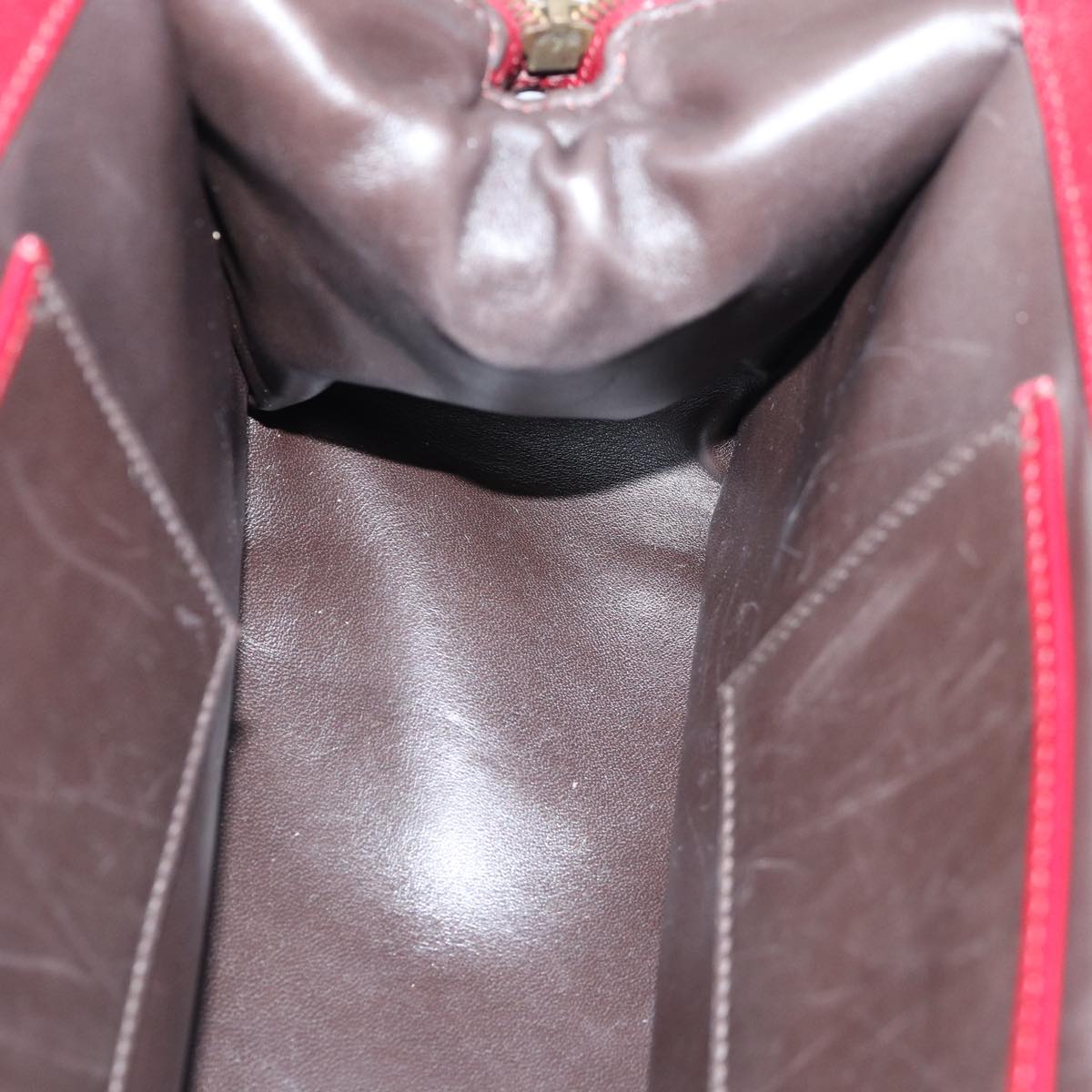 GUCCI Hand Bag Leather Limited To 300 Pieces Red Black gold 02684 89249A