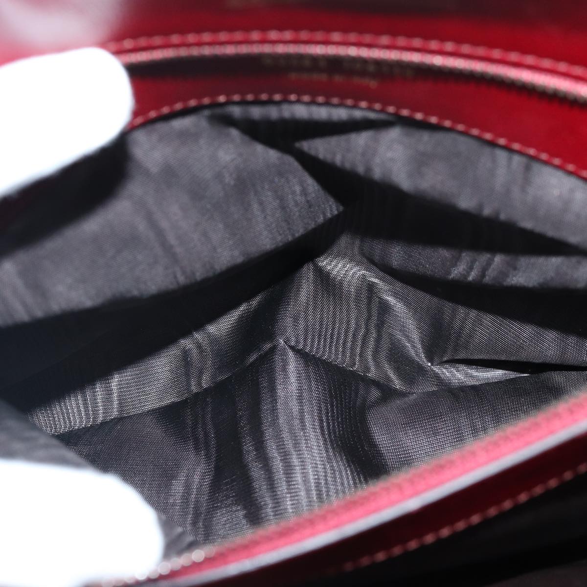 GUCCI Hand Bag Leather Limited To 300 Pieces Red Black gold 02684 89249A