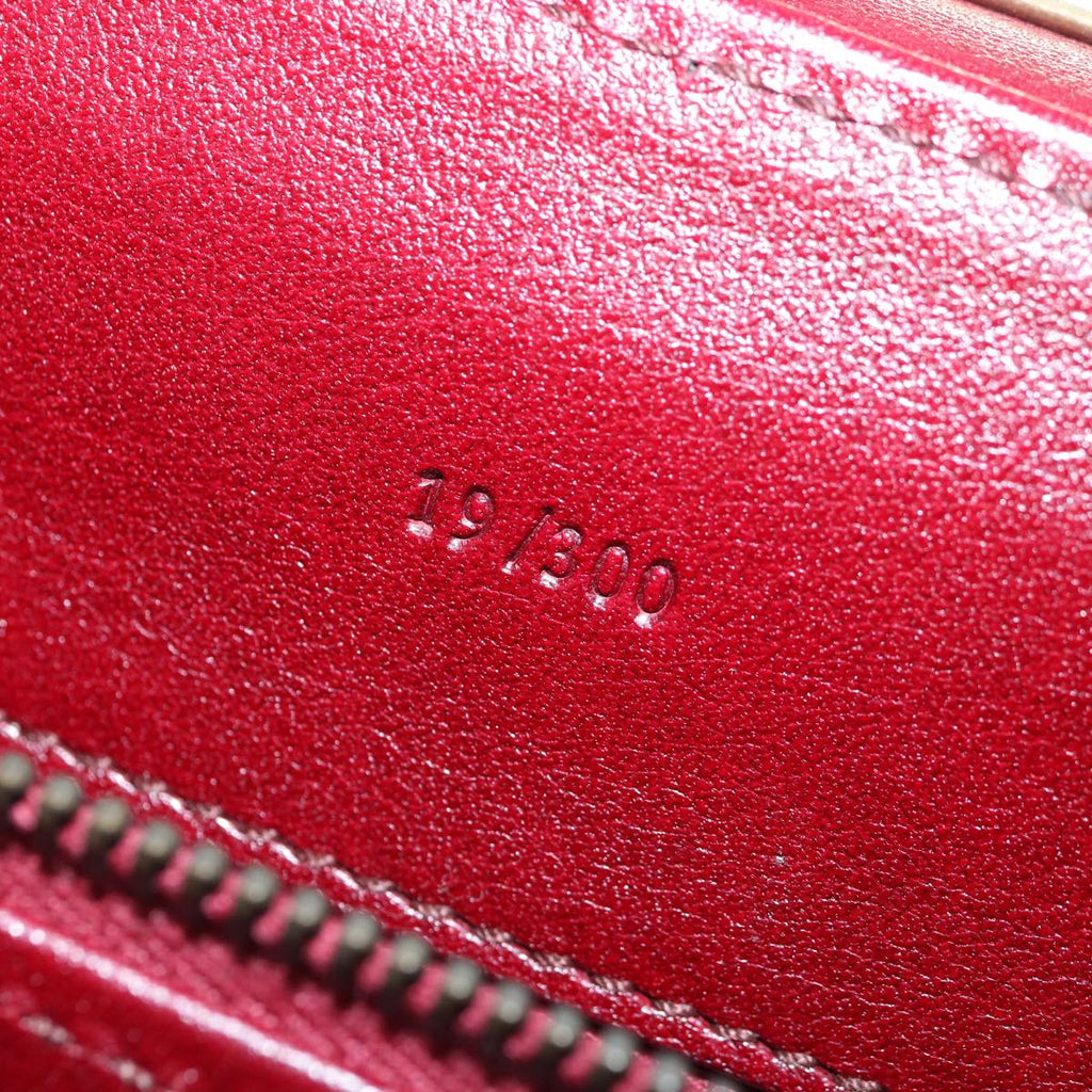 GUCCI Hand Bag Leather Limited To 300 Pieces Red Black gold 02684 89249A