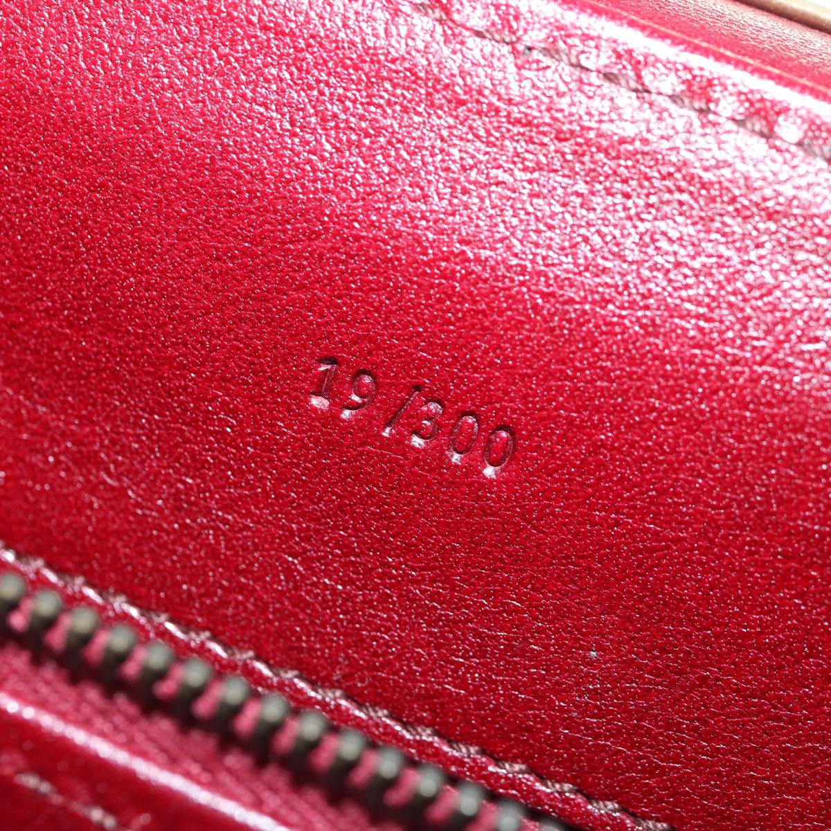 GUCCI Hand Bag Leather Limited To 300 Pieces Red Black gold 02684 89249A