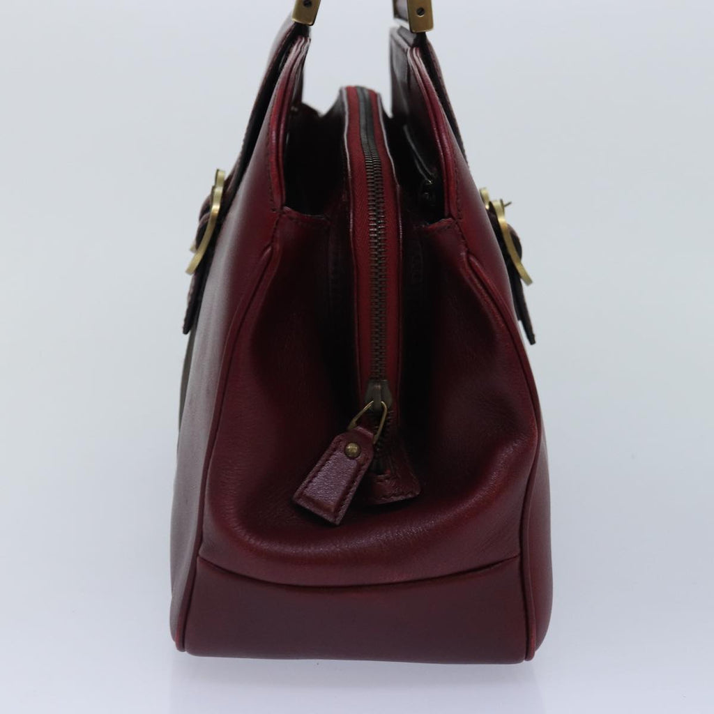GUCCI Hand Bag Leather Limited To 300 Pieces Red Black gold 02684 89249A