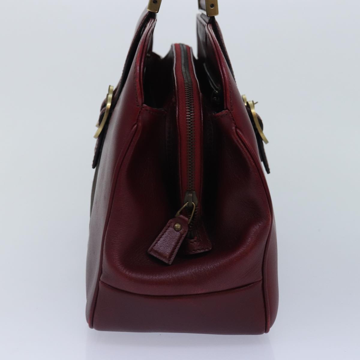 GUCCI Hand Bag Leather Limited To 300 Pieces Red Black gold 02684 89249A
