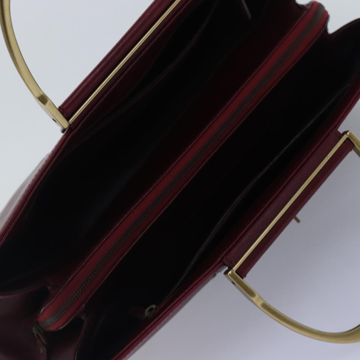 GUCCI Hand Bag Leather Limited To 300 Pieces Red Black gold 02684 89249A