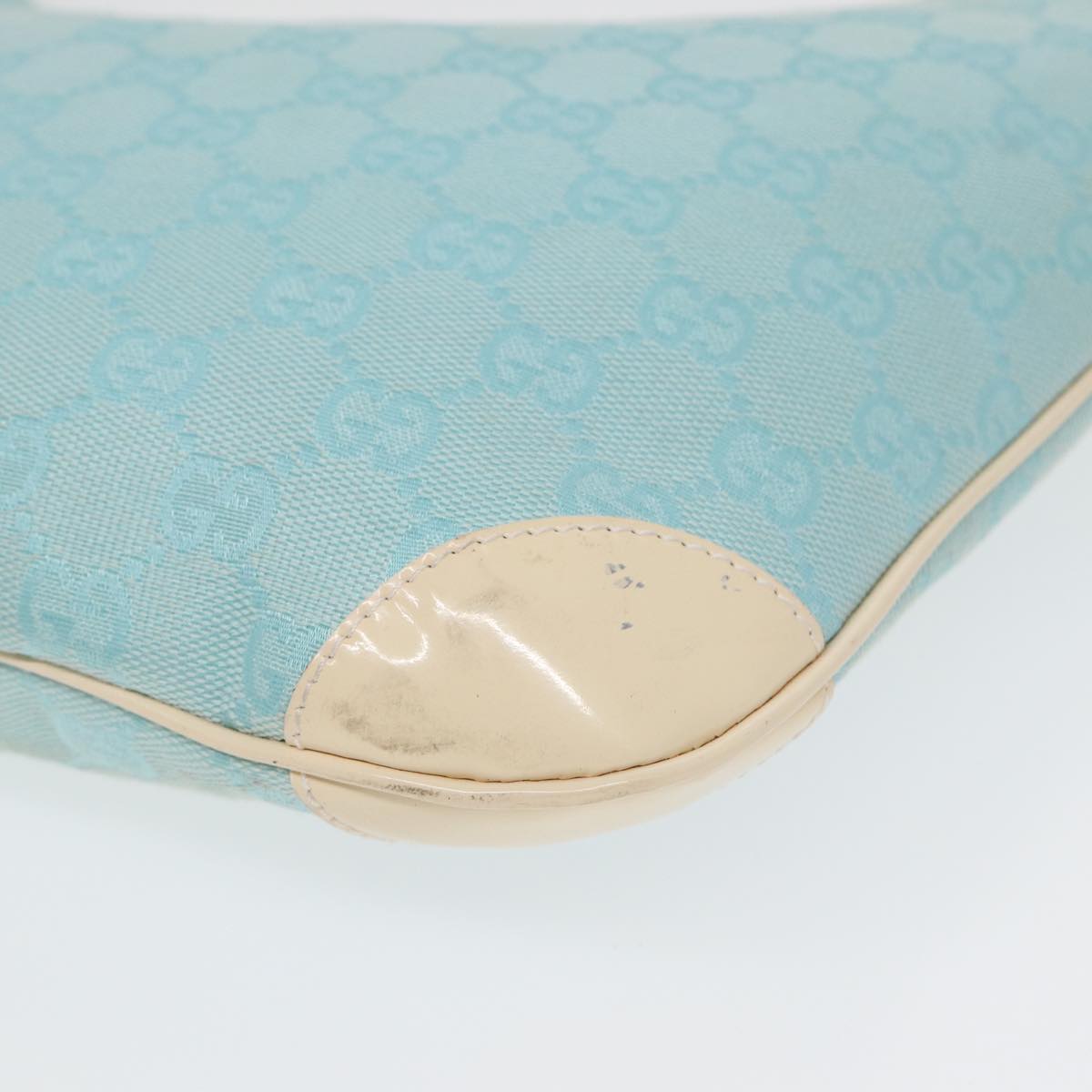 GUCCI GG Canvas Shoulder Bag Peppermint White 89276