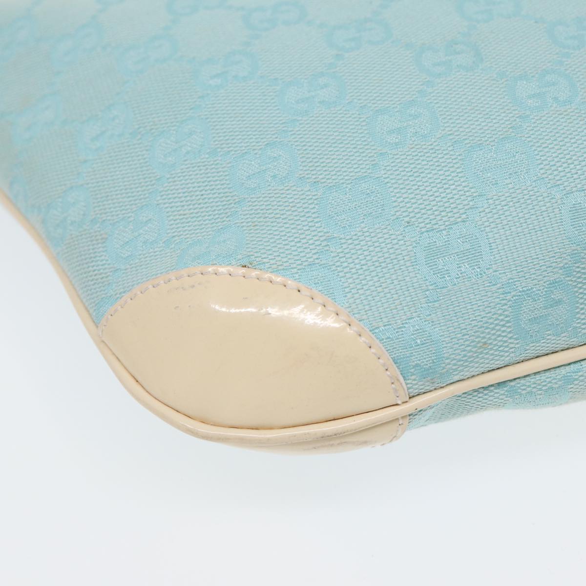 GUCCI GG Canvas Shoulder Bag Peppermint White 89276