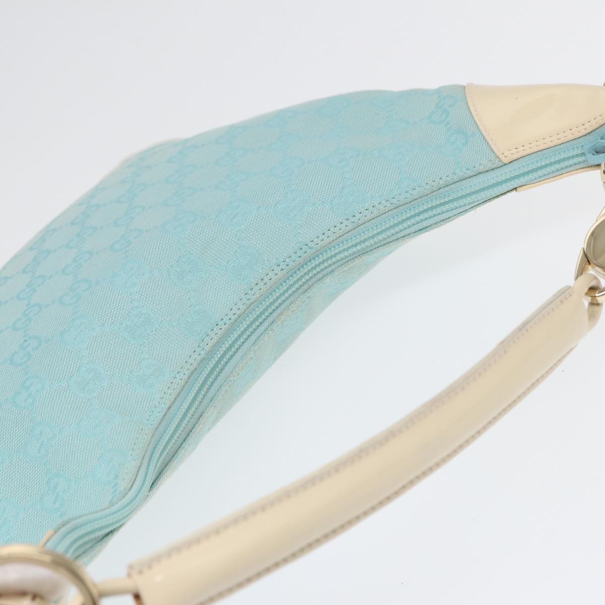 GUCCI GG Canvas Shoulder Bag Peppermint White 89276